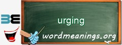 WordMeaning blackboard for urging